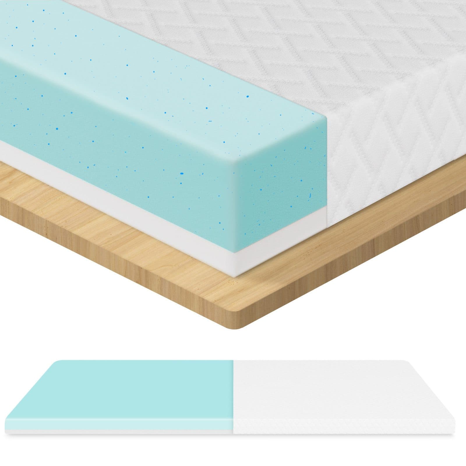 ROYGBIV Gel Topper Matratzentopper 7 cm H2/H3 Memory Foam - Bild 2