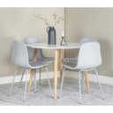 BOURGH Esstisch PLAZA Rund Weiß/Braun Modern Bild 2