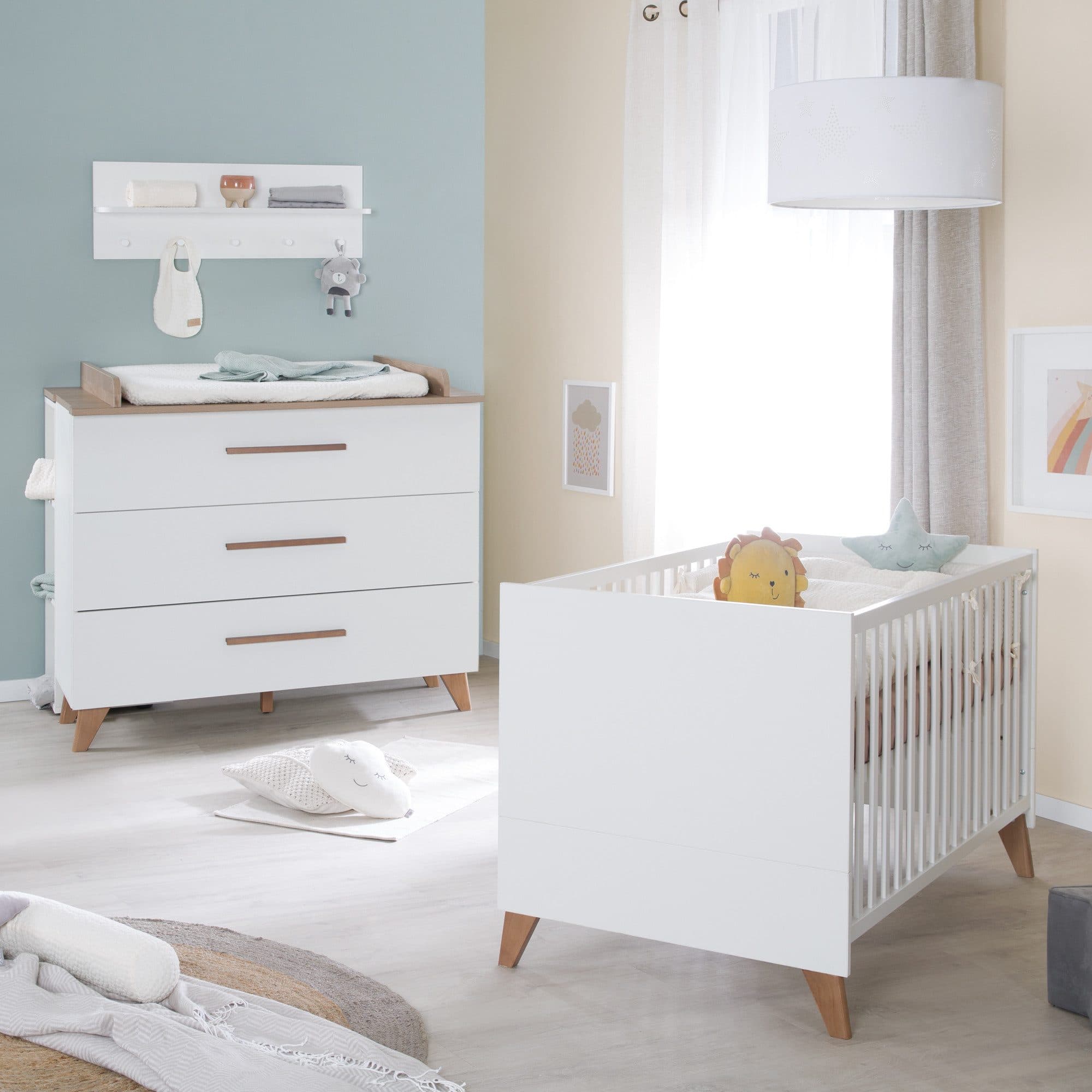 roba® Babymöbel-Set Ole 2-teilig Weiß Modern mit Massivholz - Bild 2