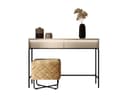 Compleo Schminktisch FLORE Beige mit 2 Schubladen und Lamellenfront Bild 2
