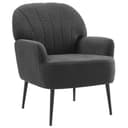 Intimate WM Heart Sessel Einzelsessel Retro Fernsehsessel mit Metallbeinen Teddystoff Loungesessel Bild 2