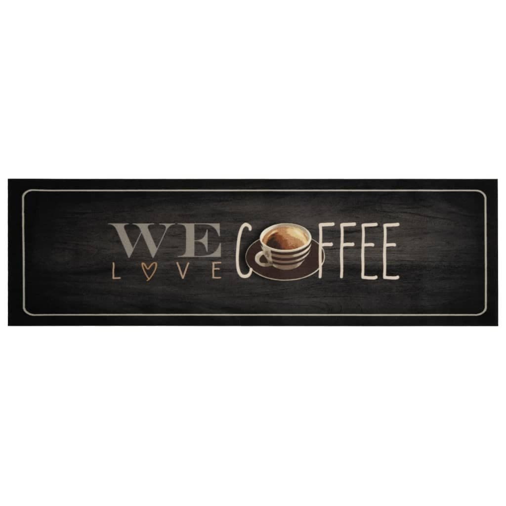 vidaXL Küchenteppich Kaffee Samt Rutschfest - Bild 2