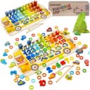 KRUZZEL Steckpuzzle Holzpuzzle 6-in-1 Sortierer Bunt 94 Teile Bild 2