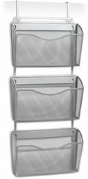Zeller Present Zeitungsständer Mesh Wandhalter Grau Metall Bild 2