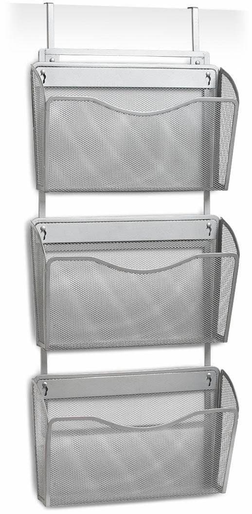 Zeller Present Zeitungsständer Mesh Wandhalter Grau Metall - Bild 2
