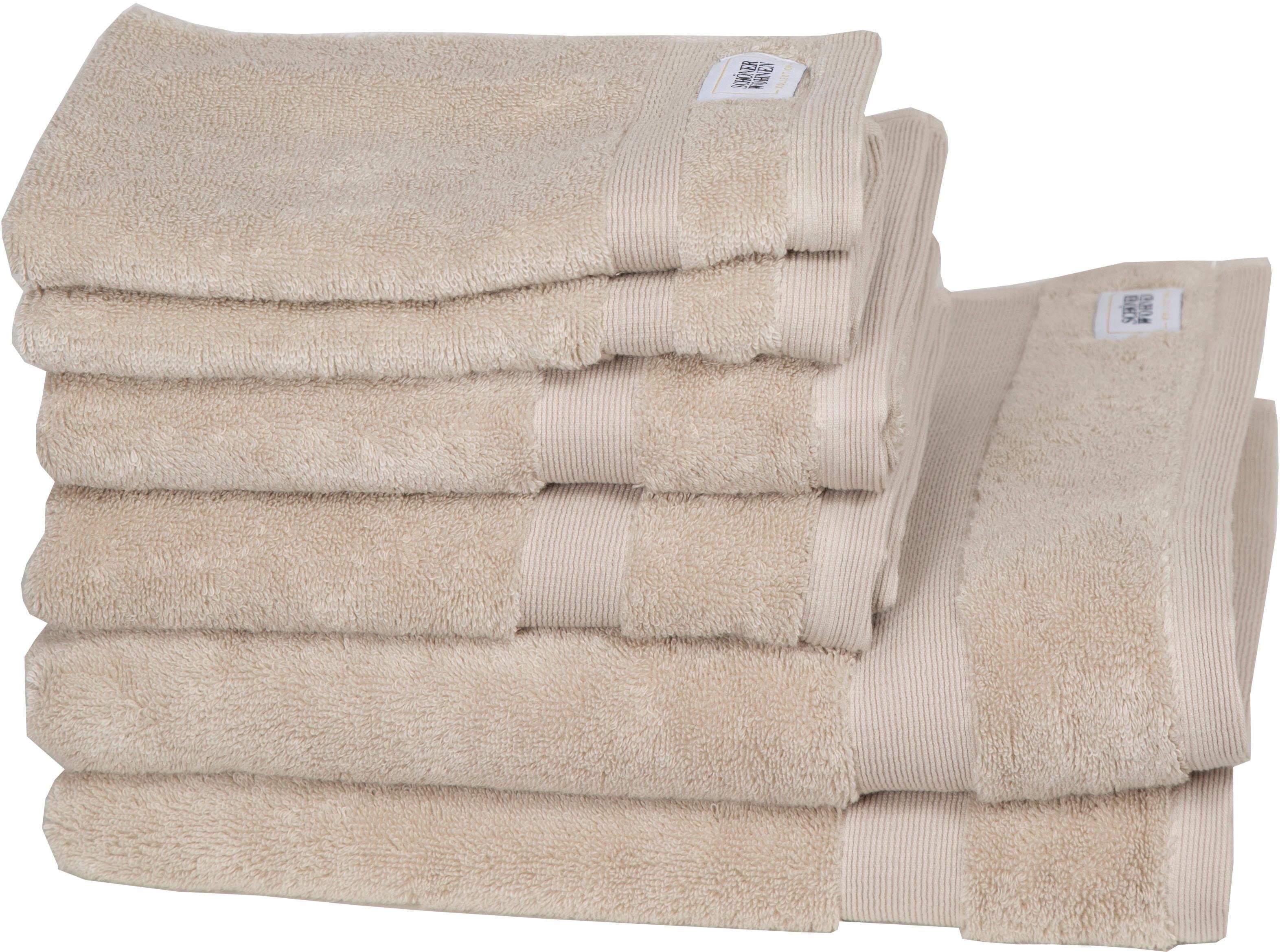 SCHÖNER WOHNEN Handtuch Set Cuddly 6-tlg. Beige Frotteevelours - Bild 2