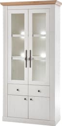 OTTO HOME Westminster S Vitrine Landhausstil Weiß Eiche Bild 2