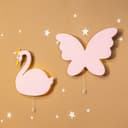 COZYCOLLECTIONS LED Wandleuchte Prinzessinnenschwan Holzoptik Rosa Bild 2