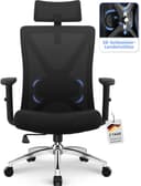 Hiazurm Ergonomischer Bürostuhl Schwarz Netzbezug Verstellbar Bild 2