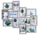 Levandeo® Bilderrahmen Collage 12 Fotos Eiche Gekälkt MDF Holz Bild 2