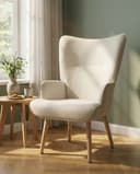 INOSIGN Relaxsessel KEADY Hochlehnsessel mit Echtholzgestell Creme Bild 2