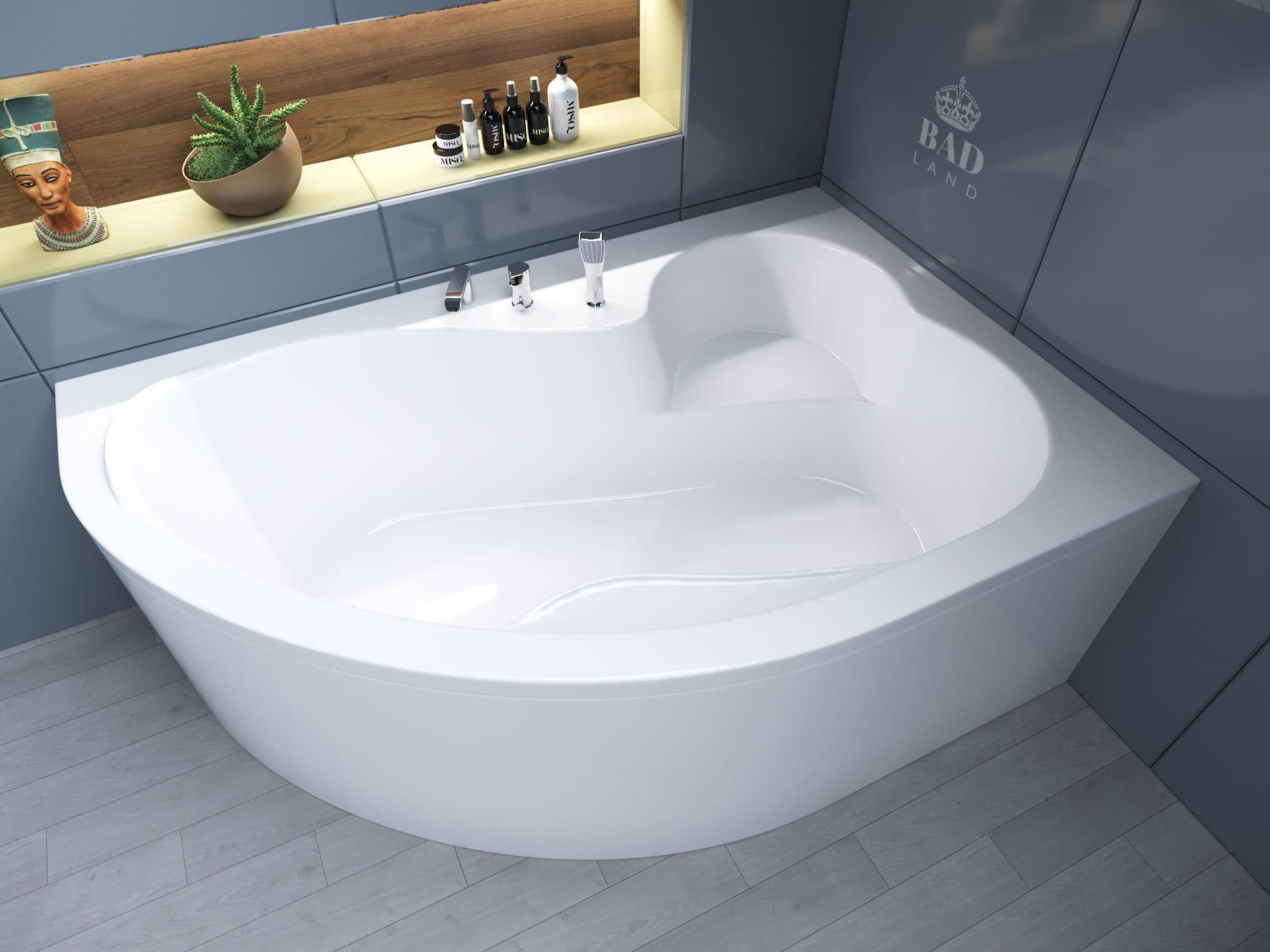 KOLMAN Eckbadewanne MEGA 160x105 Acryl - Bild 2
