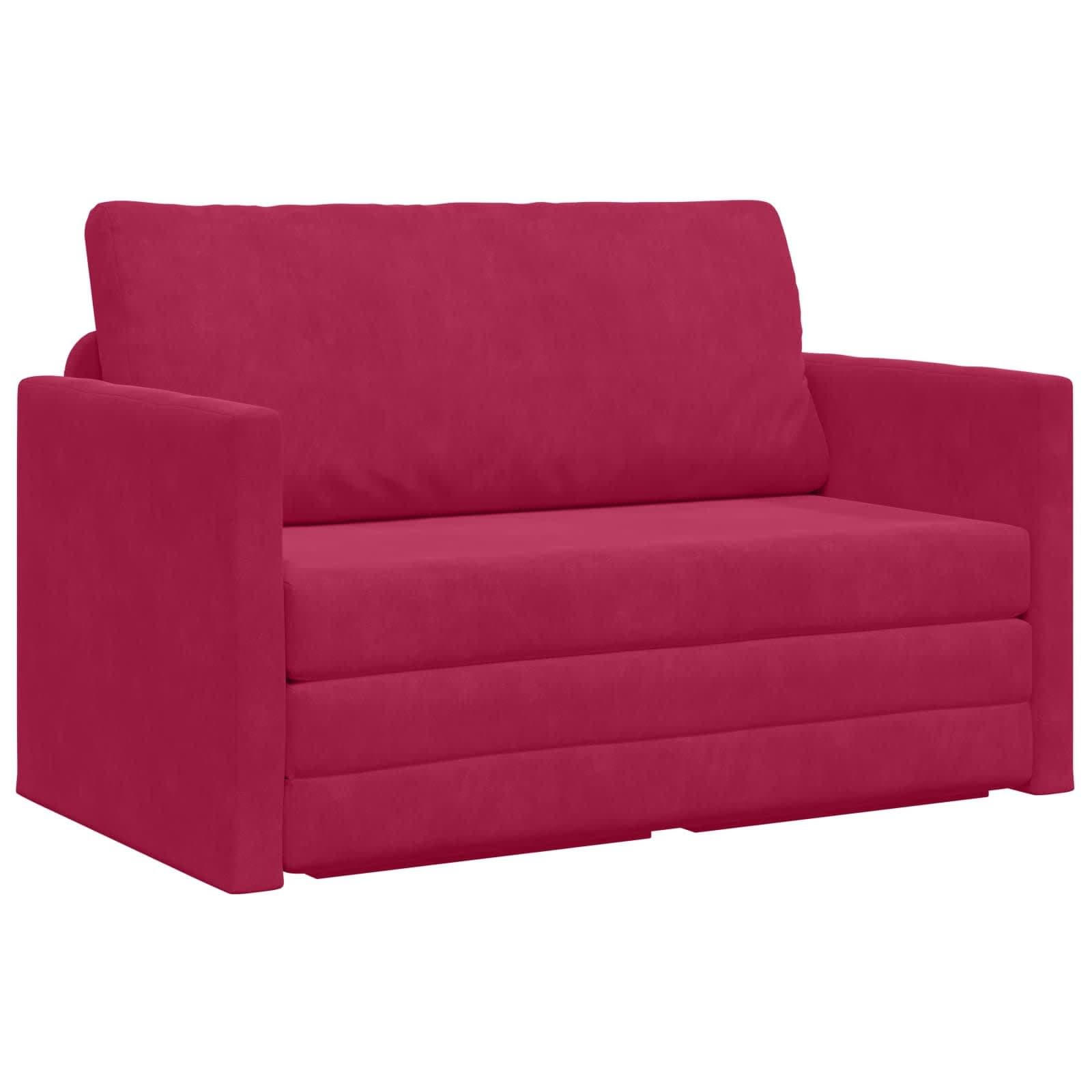 vidaXL Schlafsofa Weinrot Samt Umwandelbar - Bild 2