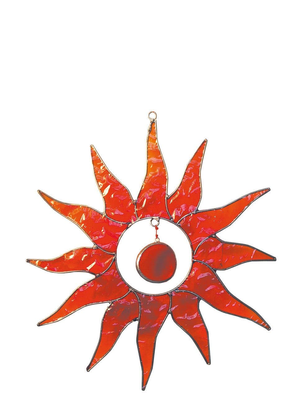 Saraswati Hängedekoration Suncatcher Sonne Fiberglas Rot