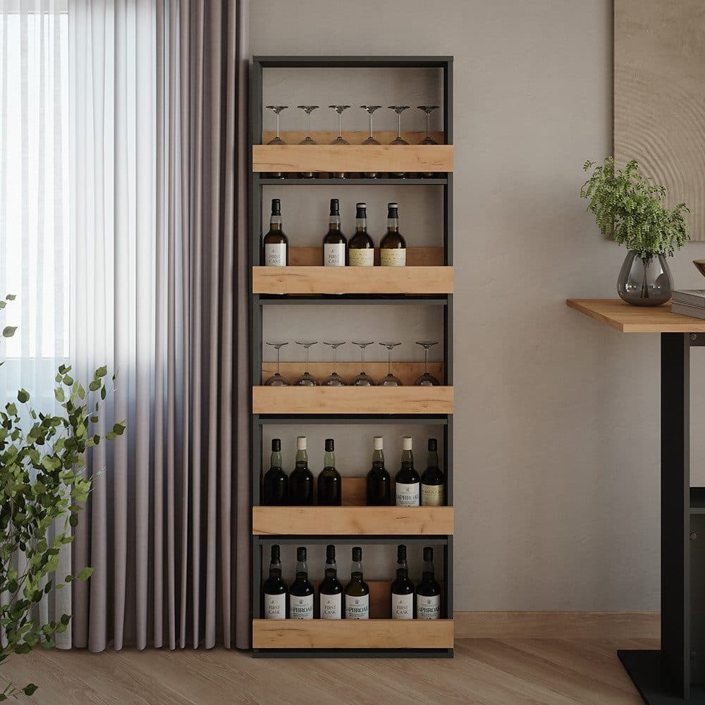 Vicco Weinregal Repose Goldkraft Eiche/Anthrazit 60 x 180 cm - Bild 2