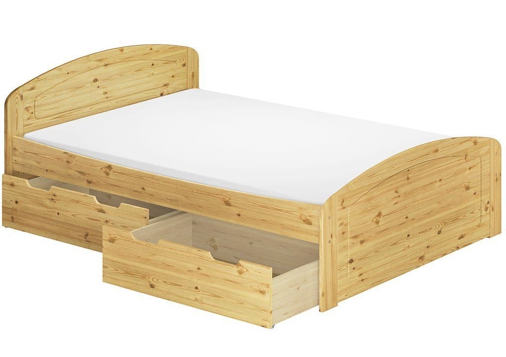 ERST-HOLZ Futonbett Massivholz Kiefer 140x220 Stauraum