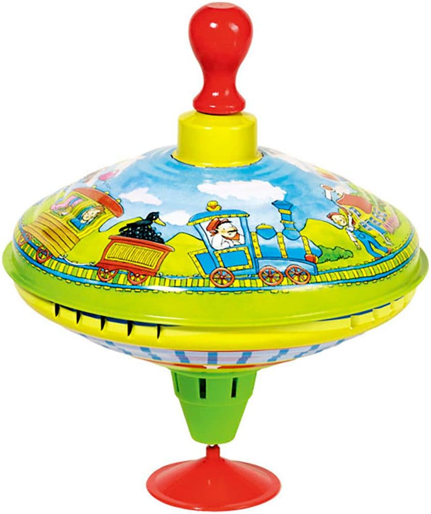 goki Brummkreisel mit Holzgriff Zug Bunt