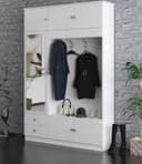 Garderobenschrank Kompakta Weiß Hochglanz 6-Türer Bild 2