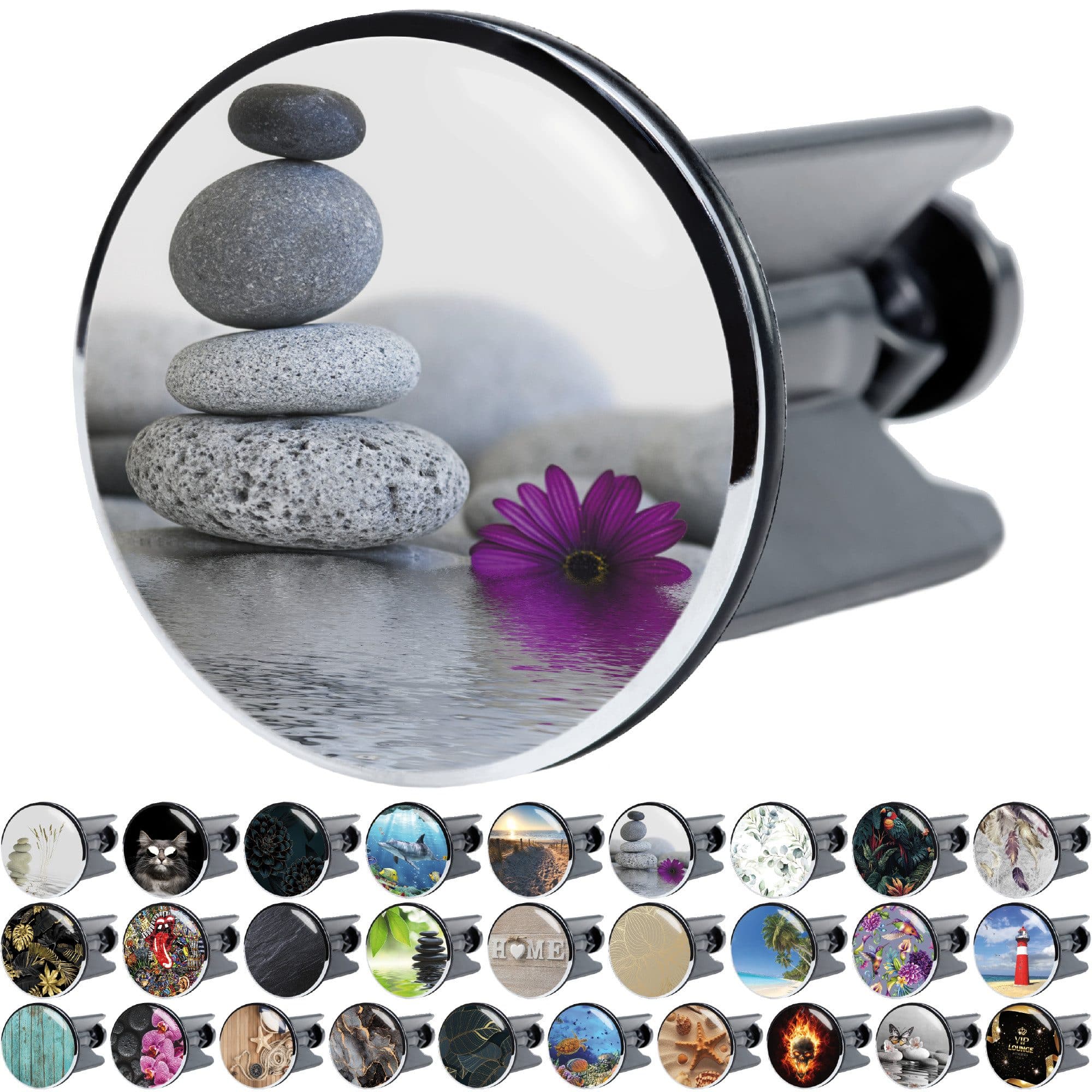 Sanilo Waschbeckenstöpsel mit Motiv, Ø 4 cm, violett - Bild 2
