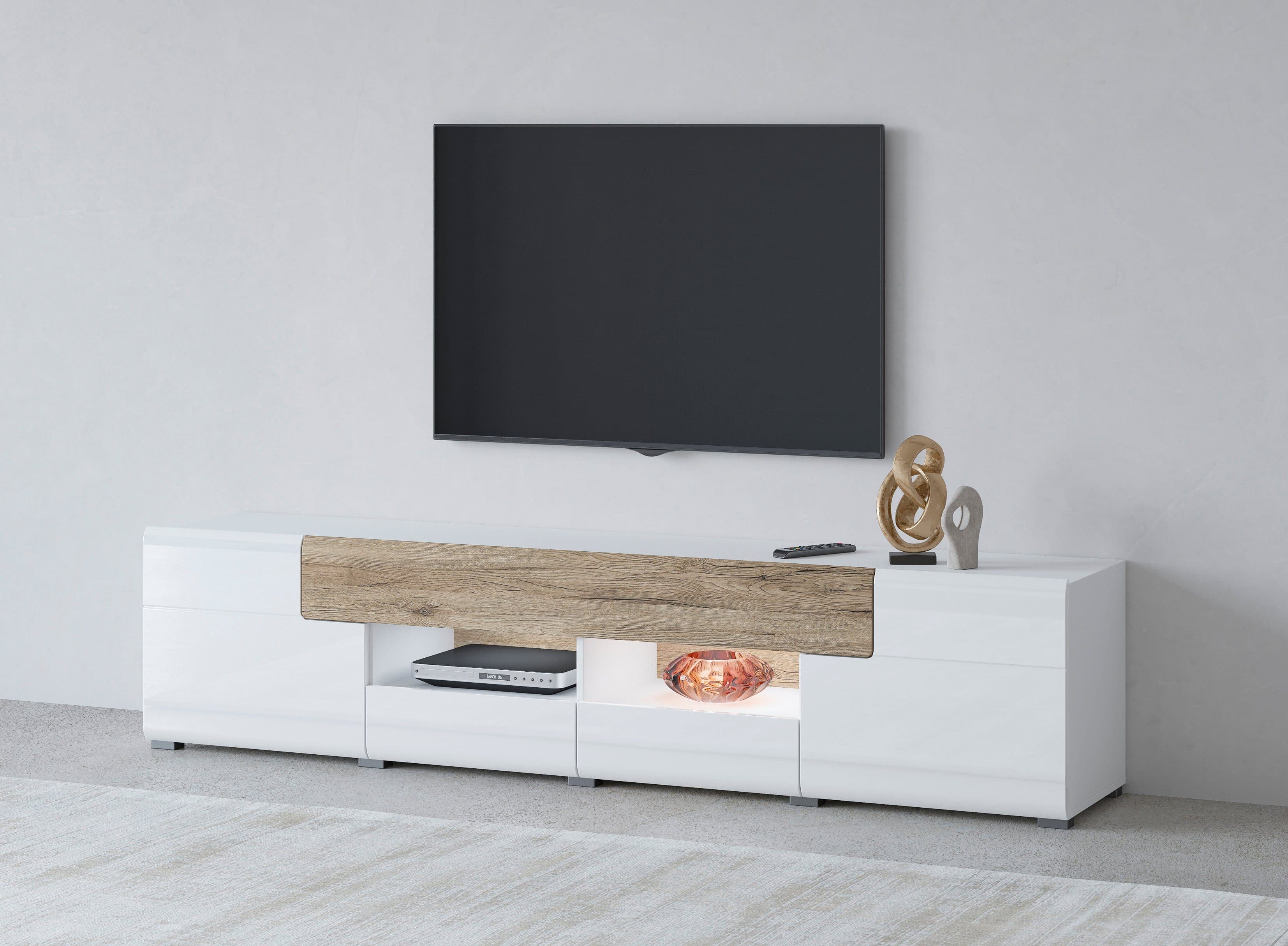 OTTO home Lowboard Toledo Weiß Modern mit viel Stauraum - Bild 2