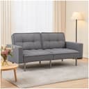 HTI-Living 2-Sitzer Schlafsofa Leinenbezug Modern Bild 2
