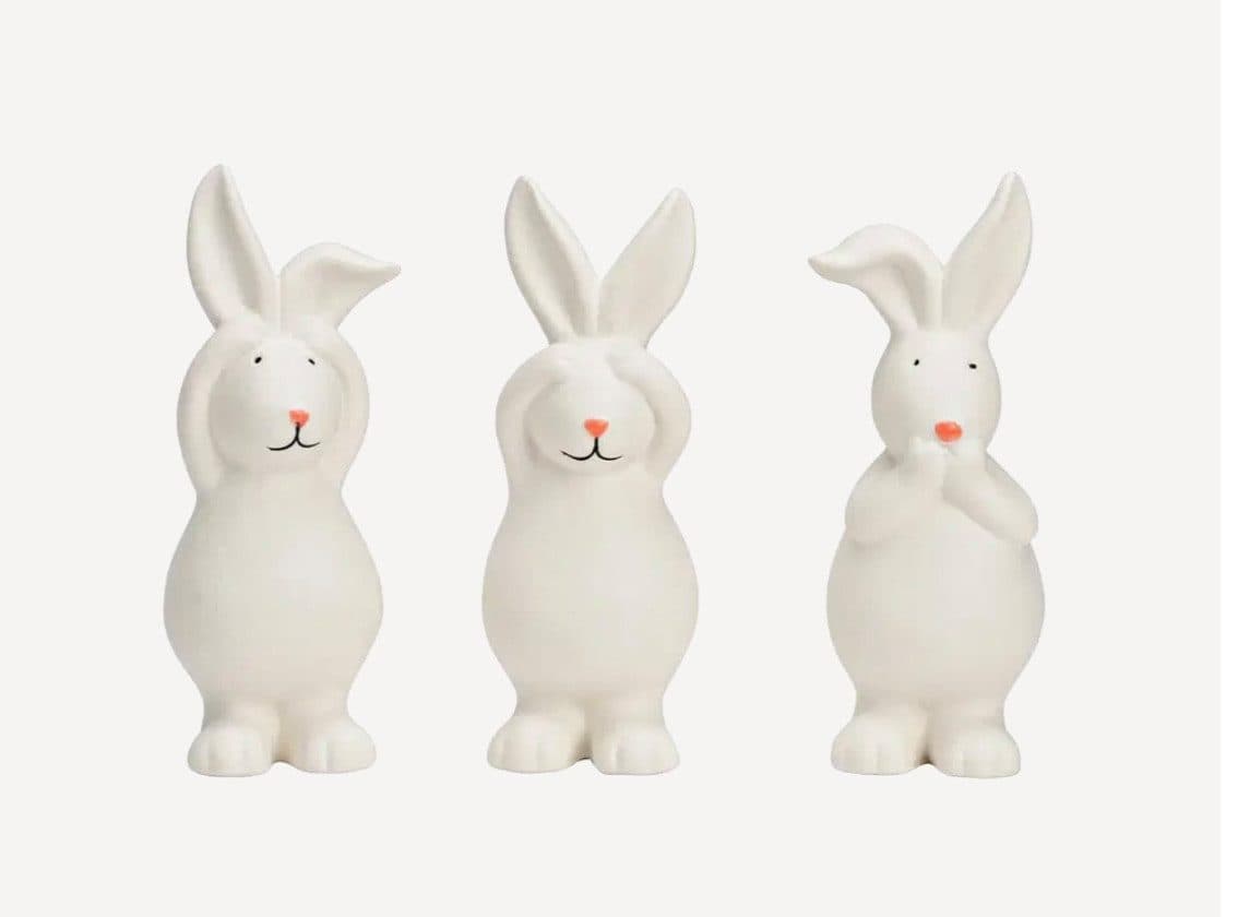 Seyila Home Hasen Figuren Set 3-teilig Porzellan - Bild 2