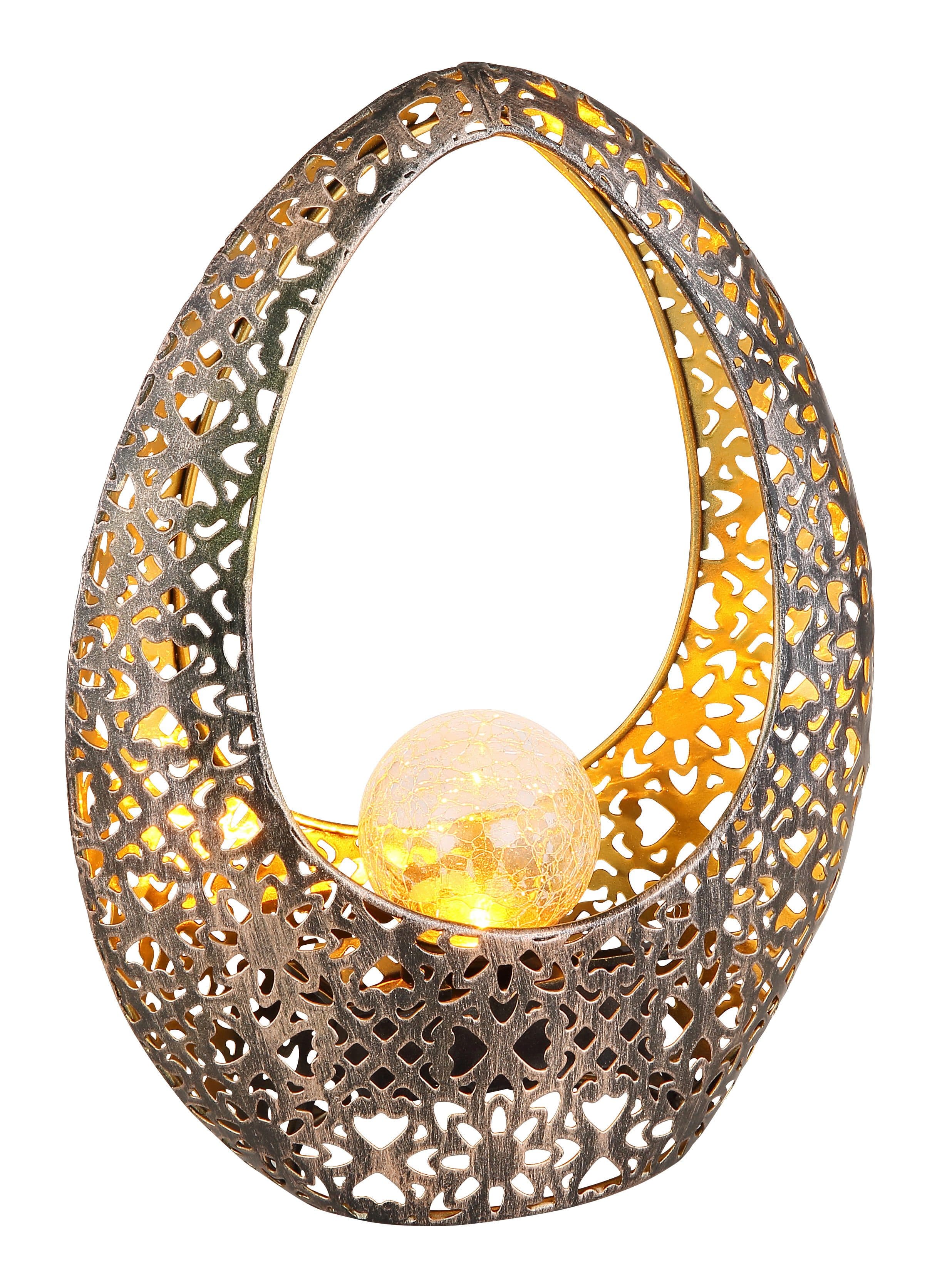 GLOBO LIGHTING Solarleuchte Metall Bronze 1x LED Warmweiß - Bild 2