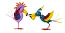 Mel-O-Design Dekofigur 6097 Metall Vögel 2er Set magenta und türkis Bild 2