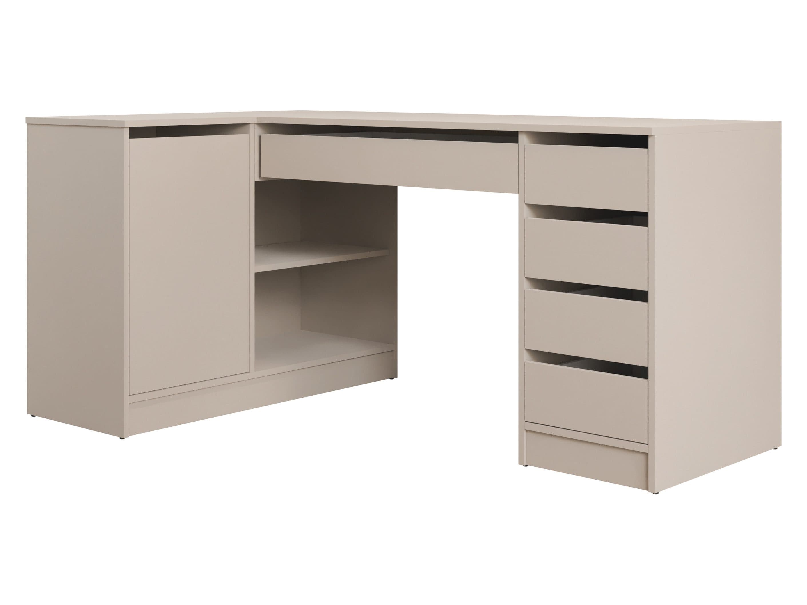 MIRJAN24 Schreibtisch Ada Eckschreibtisch Sandbeige mit Stauraum - Bild 2