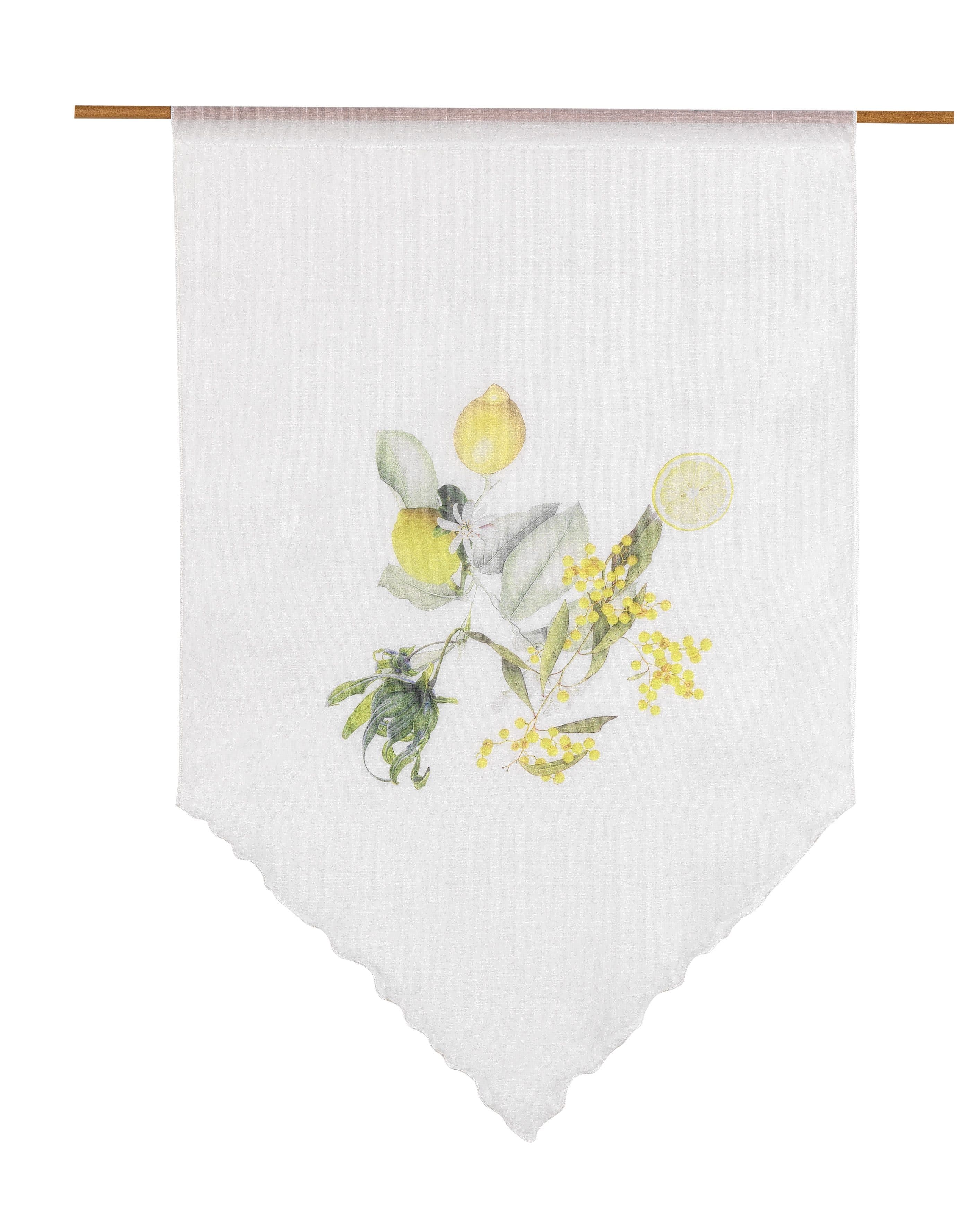 Scheibengardine Mediterran Gelb/Zitrone 60x90 cm - Bild 2