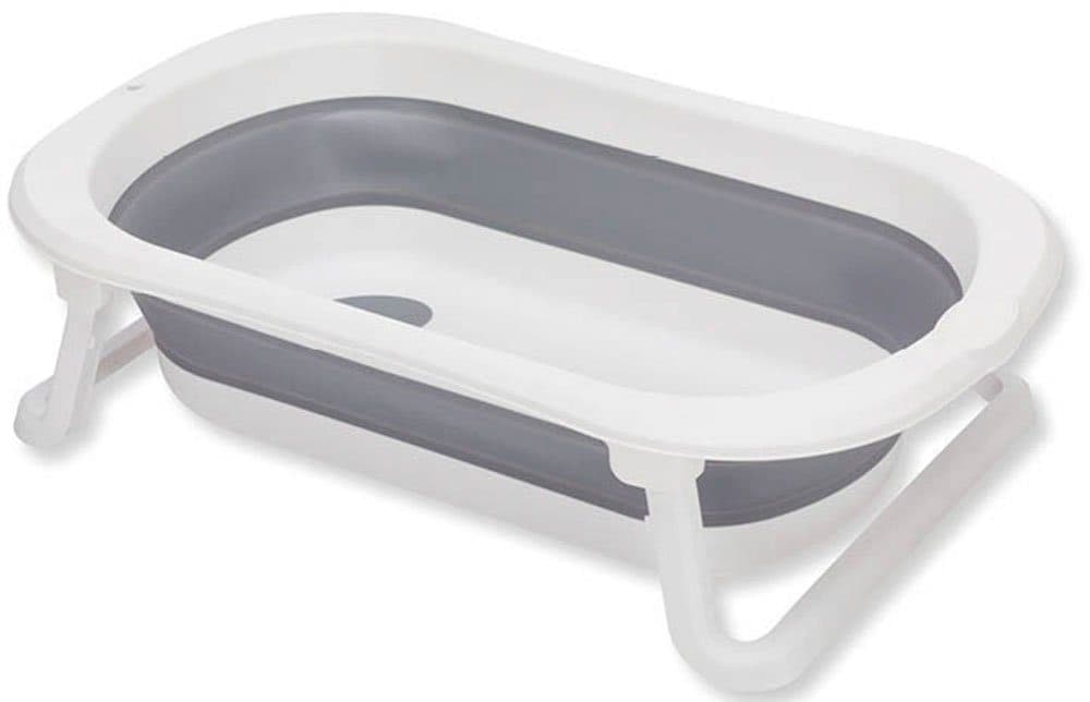 Fillikid Babybadewanne Faltbadewanne Orka grau-weiß mit Temperatur-Stöpsel - Bild 2