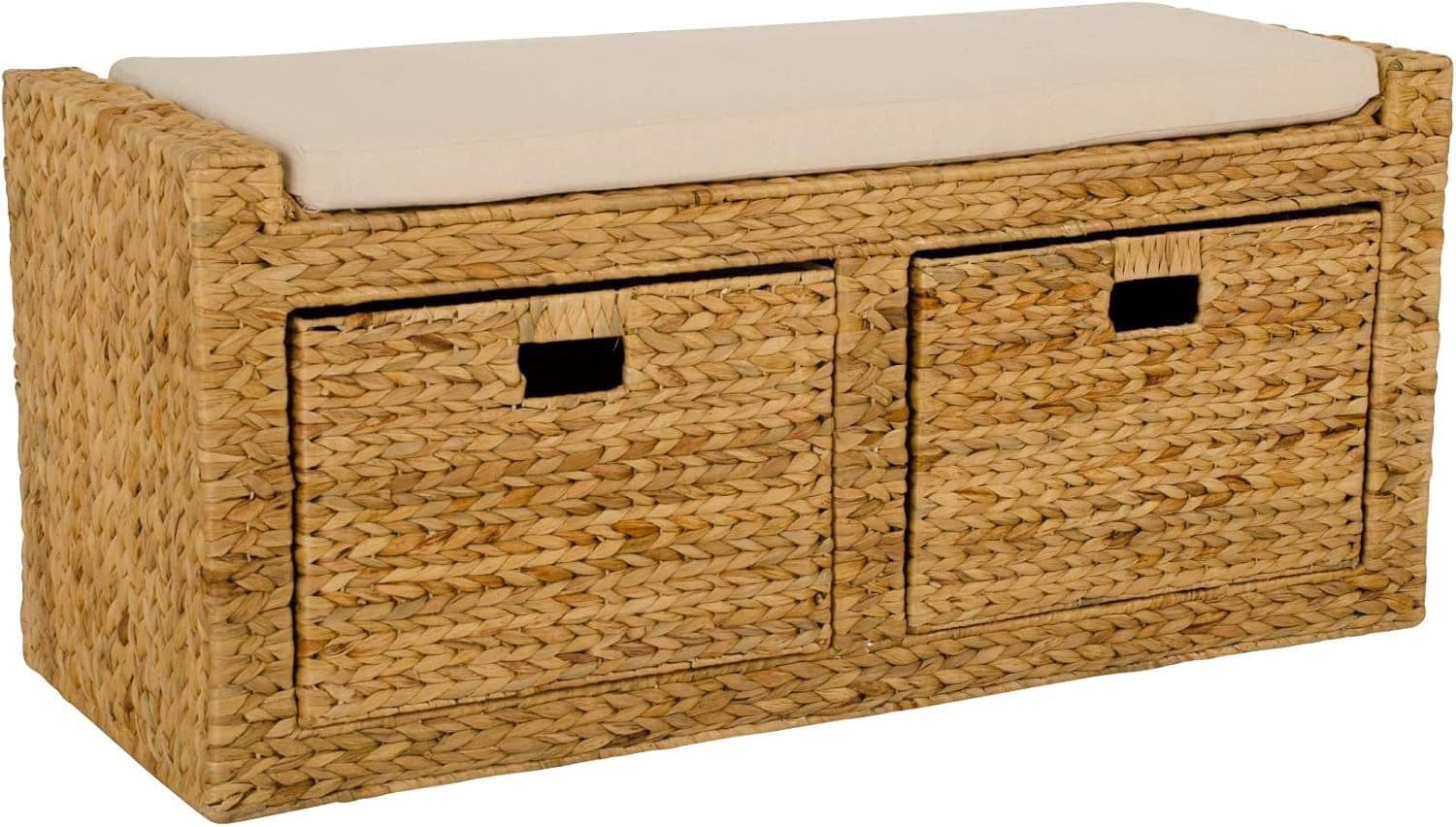 VIVANNO Truhenbank LORANTE Wasserhyazinthe mit Stauraum - Bild 2