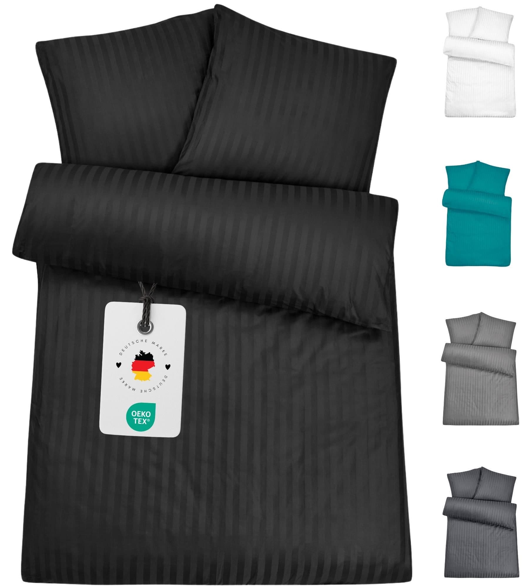 Carpe Sonno Bettwäsche Mikrofaser Schwarz Super Soft Oeko-Tex - Bild 2