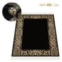 Belle Arti Teppich Luxus Barock Schwarz Gold Seidenglanz Viskose Bild 2