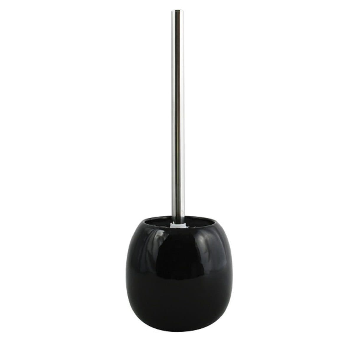 MSV WC-Garnitur JAVA Schwarz Edelstahl Keramik