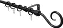 GARDINIA Gardinenstange Set Metall Schwarz Ausziehbar 1-Lauf Bild 2
