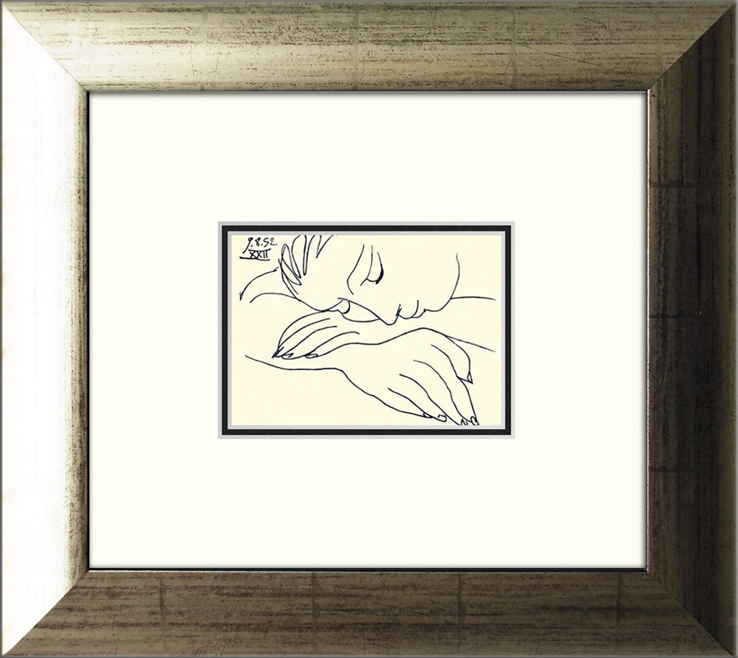 artissimo Gerahmtes Picasso Gemälde Sleeping Woman Silber - Bild 2