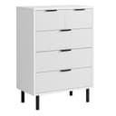 GarveeMore Kommode mit 5 Schubladen Weiß Modernes Design Bild 2