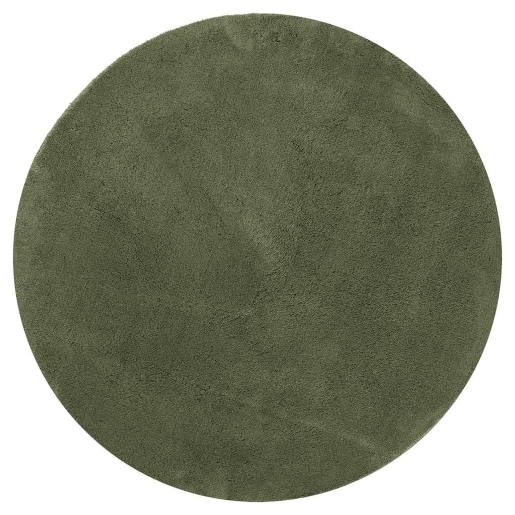 vidaXL Teppich HUARTE Kurzflor Waldgrün Rund Ø 80 cm - Bild 2