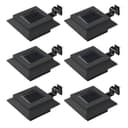 vidaXL 6er Set Außen-Wandleuchte Solar LED Schwarz Bild 2