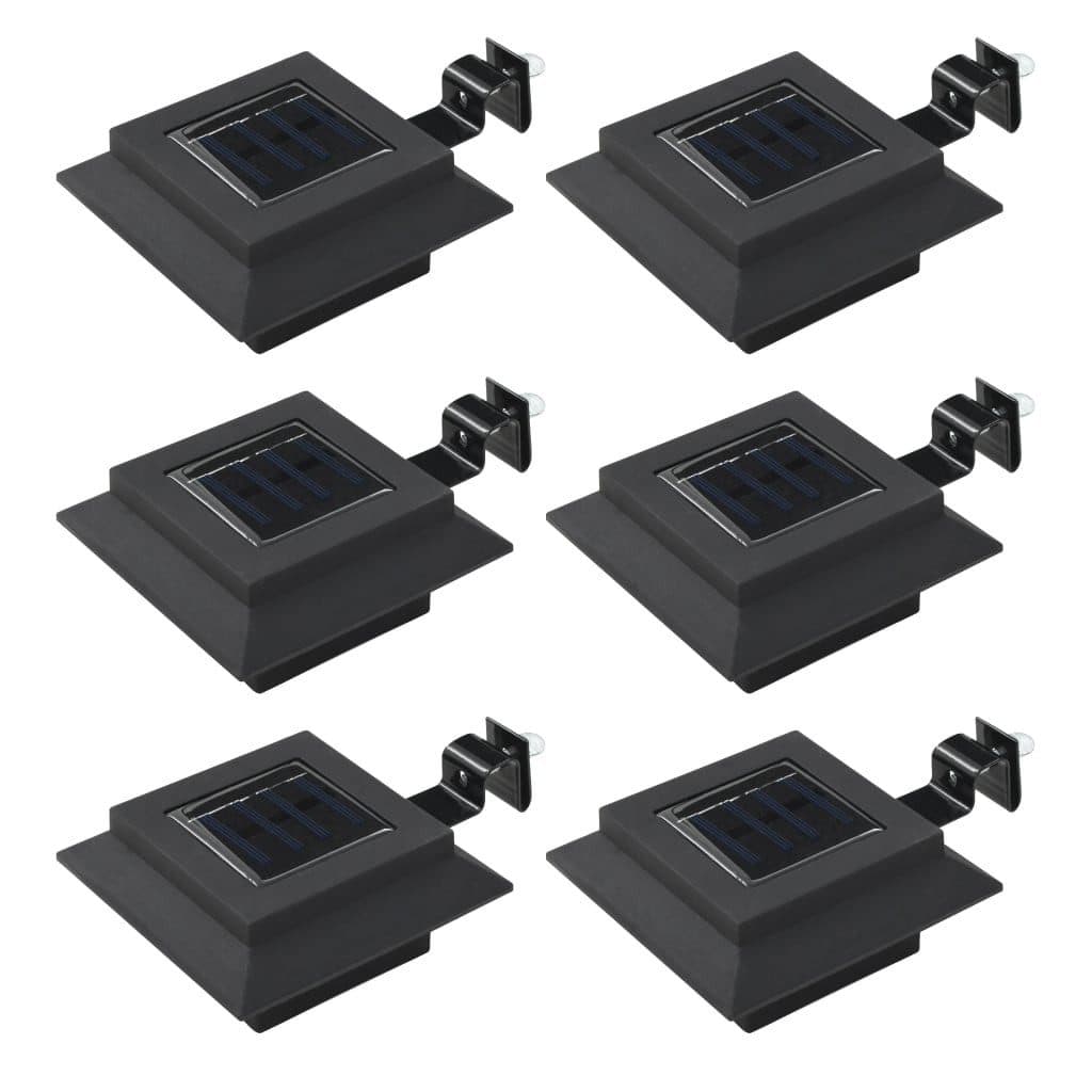 vidaXL 6er Set Außen-Wandleuchte Solar LED Schwarz - Bild 2