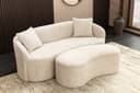 riess-ambiente 2-Sitzer Sofa ELEMENTAL 180 cm Champagner Beige Bouclé Bild 2