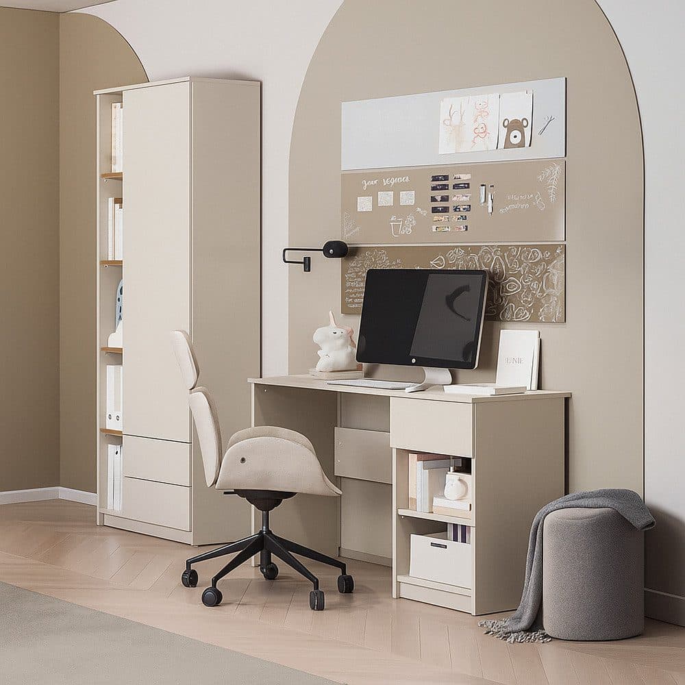 Lomadox Jugendzimmer-Set FIER-129 Mehrzweckschrank & Schreibtisch Kaschmir Eiche - Bild 2