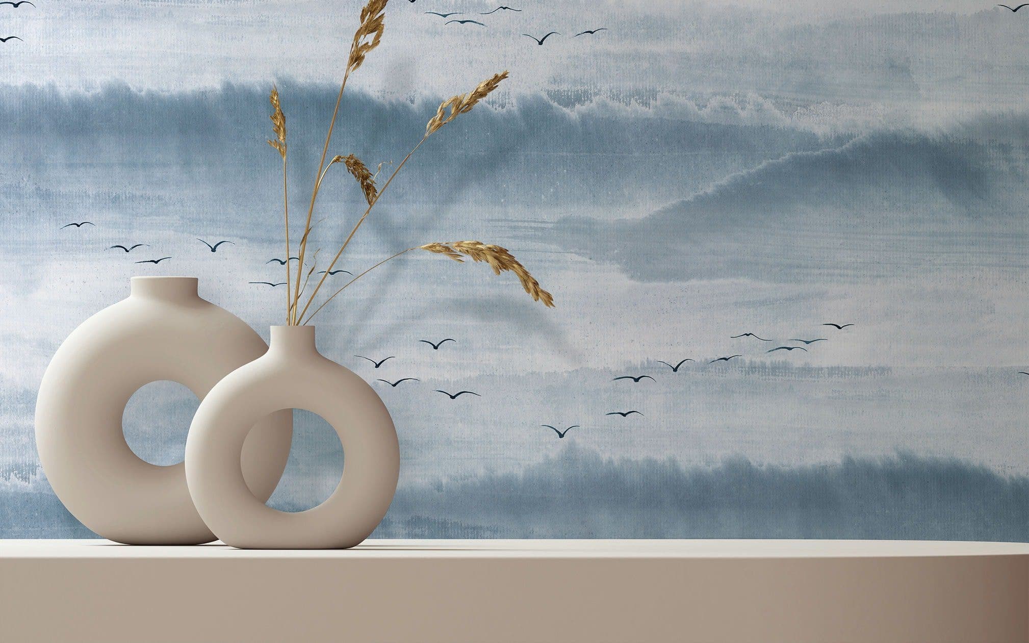 MARBURG Vliestapete Naturally Yours Blau Modernes Vogel-Motiv