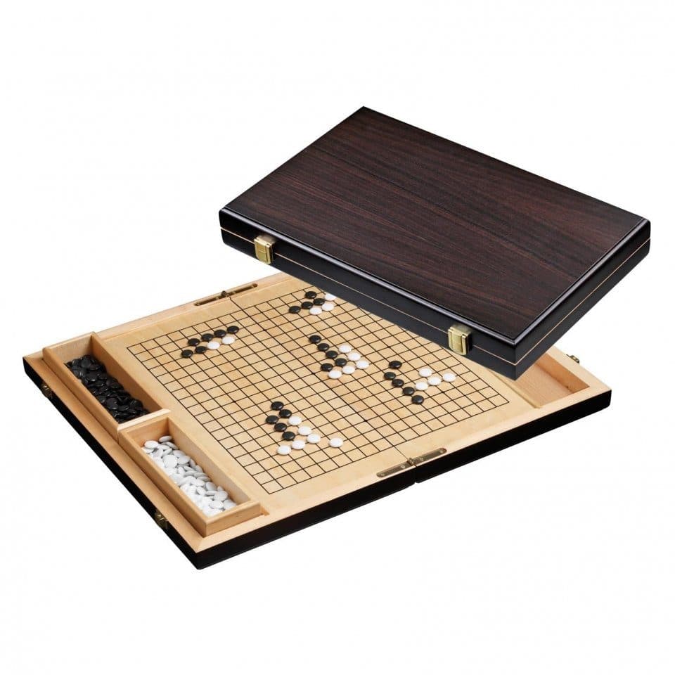 Philos Spiel Go und Go Bang Kassette Linde Braun