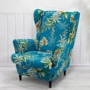Rosnek Sesselhusse Floral/Geometrisch Stretch für Ohrensessel Bild 2