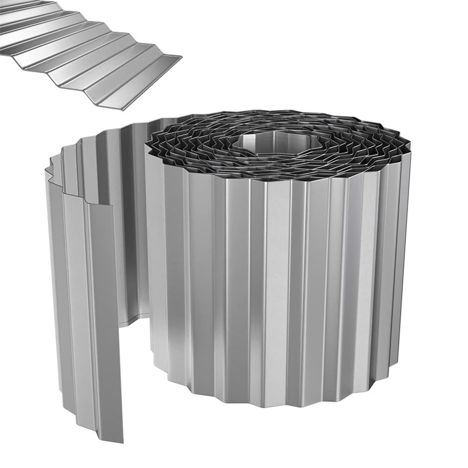 FIVMEN Rasenkante Beetbegrenzung Metall 5m/10m Silber/Schwarz/Rost - Bild 2