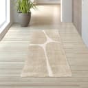TeppichHome24 Teppich Moderner Hochflor Creme Beige Organisches Muster Bild 2