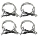 vidaXL Sonnensegel Seile mit Karabiner 4 Stk. Schwarz/Silber Gummi Bild 2