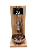 Eiserne Reserve Geschenkbox Happy Birthday 75 - Geldhahn mit Holzbox Bild 2